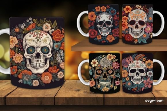 Evaluating Embroidery Skull Mug Wrap Sublimation for Etsy Shops