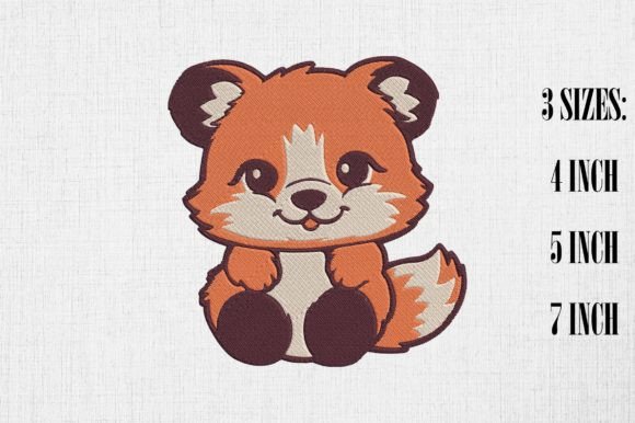 Review: Cute Kawaii Red Panda Embroidery Design