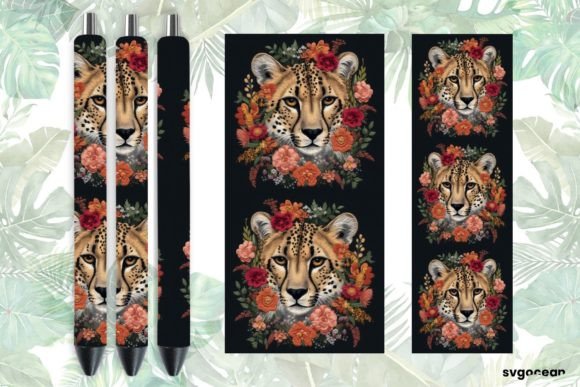 Reviewing Embroidery Cheetah Pen Wraps Sublimation for Etsy Shops