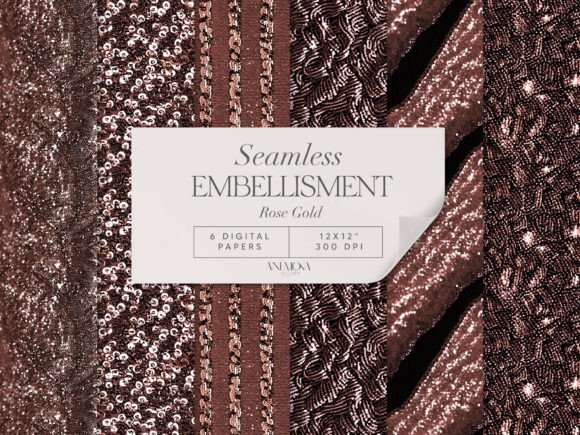 Reviewing Rose Gold Embroidery Sequin Fabric Paper