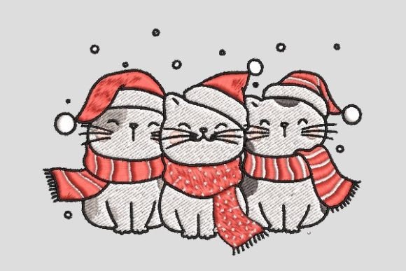 Reviewing the Christmas Cute White Cat Embroidery File