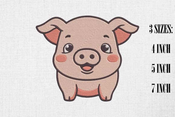 Reviewing the Kawaii Pig Embroidery Design for Boutique Sweatshirts