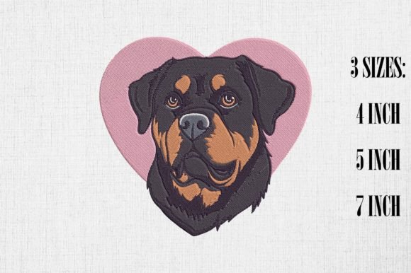 Rottweiler Heart Embroidery Design Review for Etsy Sellers